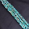 Turquoise Gemstone Onion Smooth Briolette Beads | 8inch Strand | Natural Arizona Turquoise Semi Precious Gemstone 5mm-7mm Beads for Jewelry