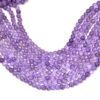 Amethyst Gemstone Carving 8mm-9mm Round Beads | 15inch Strand | Natural Rare Amethyst Gemstone Flower Carved Round Loose Beads for Jewelry