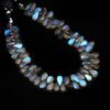 AAA+ Labradorite Gemstone 6x4mm-7x5mm Smooth Pear Briolette | Natural High Fire Labradorite Semi Precious Gemstone Loose Beads | 8" Strand - Image 4