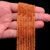 Rare Spessartite Garnet Gemstone 3mm-3.5mm Faceted Rondelle Beads | 16inch Strand | Natural AAA+ Fanta Orange Garnet Gemstone Faceted Beads - Image 6