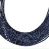 Natural Blue Sapphire Faceted Rondelle Beads | Gemstone 2mm-3mm Beads 13inch Strand | AAA+ Blue Sapphire Precious Gemstone Faceted Beads