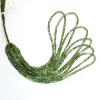 AAA+ Green Tourmaline 3x4mm-3x9mm Faceted Tube Briolette Beads | Grass Green Tourmaline Precious Gemstone Cylinder Pipe Fancy Loose Beads - Image 3