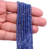Natural Blue Sapphire Gemstone 3mm-6mm Faceted Rondelle Handcut Beads | 16" Strand | AAA Blue Sapphire Precious Gemstone Faceted Loose Beads - Image 4