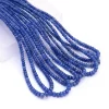 Natural Blue Sapphire Gemstone 3mm-6mm Faceted Rondelle Handcut Beads | 16" Strand | AAA Blue Sapphire Precious Gemstone Faceted Loose Beads