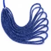 Natural Blue Sapphire Gemstone 3mm-6mm Faceted Rondelle Handcut Beads | 16" Strand | AAA Blue Sapphire Precious Gemstone Faceted Loose Beads - Image 3