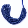 Natural Blue Sapphire Gemstone 3mm-6mm Faceted Rondelle Handcut Beads | 16" Strand | AAA Blue Sapphire Precious Gemstone Faceted Loose Beads - Image 2