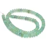 AAA+ Green Fluorite Gemstone 7mm-8mm Smooth Rondelle Beads | 18" Strand | Natural Fluorite Semi Precious Gemstone Loose Beads for Jewelry