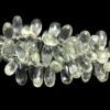 AAA Green Amethyst Faceted Teardrop Briolette Beads | 9inch Strand- 560 Carats 6x14mm to 9x18mm Beads | Natural Green Amethyst Gemstone Drops - Image 2