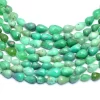 Chrysoprase Gemstone Faceted Teardrop Briolette Beads | Natural Multi Chrysoprase Semi Precious Gemstone 6x9mm / 7x10mm Drops | 8inch Strand