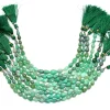 Chrysoprase Gemstone Faceted Teardrop Briolette Beads | Natural Multi Chrysoprase Semi Precious Gemstone 6x9mm / 7x10mm Drops | 8inch Strand - Image 3