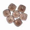 AAA Smoky Quartz Gemstone Colored Quartz 12mm Rosecut Lot | Square Cushion Faceted Cabochon | Brown Smoky Glass Loose Semi Precious Gemstone - Image 2