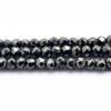 AAA+ Black Spinel Gemstone 2mm-2.5mm Rondelle Faceted Beads | 13" Strand | Natural Black Spinel Semi Precious Gemstone Silver Coated Beads - Image 2