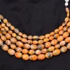 AAA Bumble Bee Jasper Gemstone 10mm-16mm Smooth Oval Beads | 8inch Strand | Natural Bumble Bee Semi Precious Gemstone Oval Beads for Jewelry - Image 2