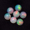 AAA+ Ethiopian Opal Fire 5mm Round Cabochon | Natural Ethiopian Welo Opal Multi Fire Loose Gemstone Flat Back Cabs | Welo Opal Gemstone Lot - Image 2