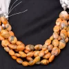 AAA Bumble Bee Jasper Gemstone 10mm-16mm Smooth Oval Beads | 8inch Strand | Natural Bumble Bee Semi Precious Gemstone Oval Beads for Jewelry
