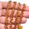 AAA+ Beer Whisky Quartz 6x4mm Pear Briolette Beads | Beer Color Hydro Quartz Semi Precious Gemstone Briolette Faceted Beads | 7inch Strand - Image 2