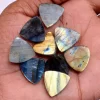 Natural Labradorite 20mm Loose Trillion Cabochon | Natural High Flash Semi Precious Labradorite Multi Fire Loose Gemstone Smooth Cabochon - Image 3