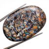AAA+ Australian Koroit Boulder Opal Unique Pattern Gemstone 33x22mm Oval Flat Back Loose Cabochon l Natural Opal Gemstone Smooth Cabochon