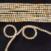 AAA+ Gold Rutilated Quartz 2mm-3mm Gemstone Rondelle Faceted Beads | 13" Strand | Natural Golden Rutile Semi Precious Gemstone Loose Beads