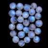Natural Rainbow Moonstone Blue Fire Gemstone 9mm Round Cabochon | Moonstone Blue Flash Semi Precious Gemstone Loose Round Smooth Cabs Lot - Image 5