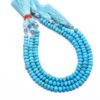 AAA+ Sleeping Beauty Turquoise Gemstone 6mm Smooth Rondelle Beads | 8inch Strand | Natural Blue Turquoise Precious Gemstone Loose Beads - Image 4