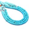 AAA+ Sleeping Beauty Turquoise Gemstone 6mm Smooth Rondelle Beads | 8inch Strand | Natural Blue Turquoise Precious Gemstone Loose Beads - Image 5