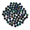 AAA+ Black Ethiopian Opal 3mm Loose Gemstone Round Cabochon | Natural Ethiopian Welo Opal Multi Fire Precious Gemstone Flat Back Cabs Lot - Image 2