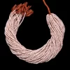 AAA+ Chocolate Moonstone 3mm Rondelle Faceted Beads | 13inch Strand | Natural Moonstone Semi Precious Faceted Gemstone Silver Coated Beads