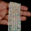 AAA+ Ethiopian Welo Opal Rondelle Beads | Gemstone Smooth 5mm-7mm Beads | Natural Ethiopian Welo Fire Opal Gemstone Rondelle | 8inch Strand - Image 3
