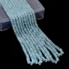 AAA+ Aquamarine 4mm-6mm Rondelle Faceted Beads | Natural Aquamarine Semi Precious Gemstone Loose Beads for Jewelry Making | 16inch Strand - Image 4