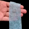 AAA+ Aquamarine 4mm-6mm Rondelle Faceted Beads | Natural Aquamarine Semi Precious Gemstone Loose Beads for Jewelry Making | 16inch Strand - Image 3