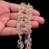 Natural Gold Rutilated Quartz 8mm-10mm Heart Faceted Briolette Beads | 8" Strand | Golden Rutile Semi Precious Gemstone Beads for Jewelry - Image 2