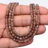 Natural AAA+ Chocolate Moonstone 4mm-5mm Round Faceted Beads | 16" Strand | Brown Moonstone Semi Precious Gemstone Loose Beads for Jewelry - Image 3