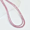 AAA+ Purplish Pink Sapphire 2.50mm-4mm Graduating Size Faceted Rondelle Beads | 18" Strand | Natural Sapphire Precious Gemstone Loose Beads - Image 4