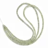 AAA+ Mint Green Sapphire 2.50mm-4mm Graduating Size Faceted Rondelle Beads | 16inch Strand | Natural Sapphire Precious Gemstone Loose Beads