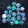 AAA+ Ethiopian Welo Opal Fire 4mm Round Smooth Cabochon | Natural Ethiopian Opal Loose Gemstone Flat Back Cabochon | Welo Opal Gemstone Lot - Image 2