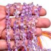 AAA Ametrine Gemstone Faceted Heart Briolettes | 7mm, 8mm Heart Beads 8inch Strand | Natural Ametrine Semi Precious Gemstone Heart Briolette - Image 3