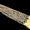 Gold Rutilated Quartz 7x10mm Oval Beads, Golden Rutile Gemstone Faceted Beads | 8inch Strand | Rutilated Quartz Semi Precious Gemstone Beads