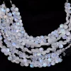 AAA White Rainbow Moonstone 7mm-8mm Heart Briolette | 8" Strand | Natural Blue Fire Moonstone Semi Precious Gemstone Loose Briolette Beads - Image 3