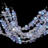 AAA White Rainbow Moonstone 7mm-8mm Heart Briolette | 8" Strand | Natural Blue Fire Moonstone Semi Precious Gemstone Loose Briolette Beads