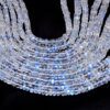 AAA+ White Rainbow Moonstone Smooth Rondelle Beads | 16" Strand | Blue Fire Moonstone Semi Precious Gemstone 4mm-7mm Loose Beads for Jewelry - Image 3