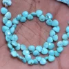 Natural Rare Turquoise Heart 5mm-6mm Beads, Gemstone Briolettes | AAA+ Arizona Turquoise Faceted Semi Precious Gemstone Beads | 8" Strand - Image 2