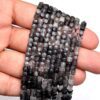 AAA+ Rare Black Rutilated Quartz Gemstone 4mm Faceted Cube Briolettes | 13" Strand | Black Rutile Semi Precious Gemstone 3D Box Fancy Beads - Image 2