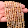 Natural Golden Rutilated Quartz 7x9mm Oval Faceted Beads | 13inch Strand | Natural Golden Rutile Semi Precious Gemstone Loose Oval Beads - Image 2
