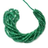 AAA+ Emerald Precious Gemstone 3mm-5mm Smooth Rondelle Beads | 16inch Strand | Natural Green Emerald Precious Gemstone Graduating Beads - Image 2