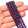 AAA+ African Amethyst 6mm-7mm Round Faceted Beads | 8" Strand | Deep Purple Natural Amethyst Semi Precious Gemstone Round Beads for Jewelry - Image 3