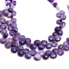 AAA+ Charoite Gemstone 7mm-8mm Faceted Heart Briolette Beads | 5inch Strand | Purple Charoite Semi Precious Gemstone Loose Briolettes - Image 2