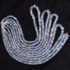 AAA+ White Rainbow Moonstone Smooth Rondelle Beads | 16" Strand | Blue Fire Moonstone Semi Precious Gemstone 4mm-7mm Loose Beads for Jewelry
