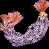 AAA Ametrine Gemstone Faceted Heart Briolettes | 7mm, 8mm Heart Beads 8inch Strand | Natural Ametrine Semi Precious Gemstone Heart Briolette