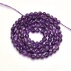 AAA+ African Amethyst 4mm-5mm Round Faceted Beads | 16" Strand | Deep Purple Natural Amethyst Semi Precious Gemstone Round Beads for Jewelry - Image 4